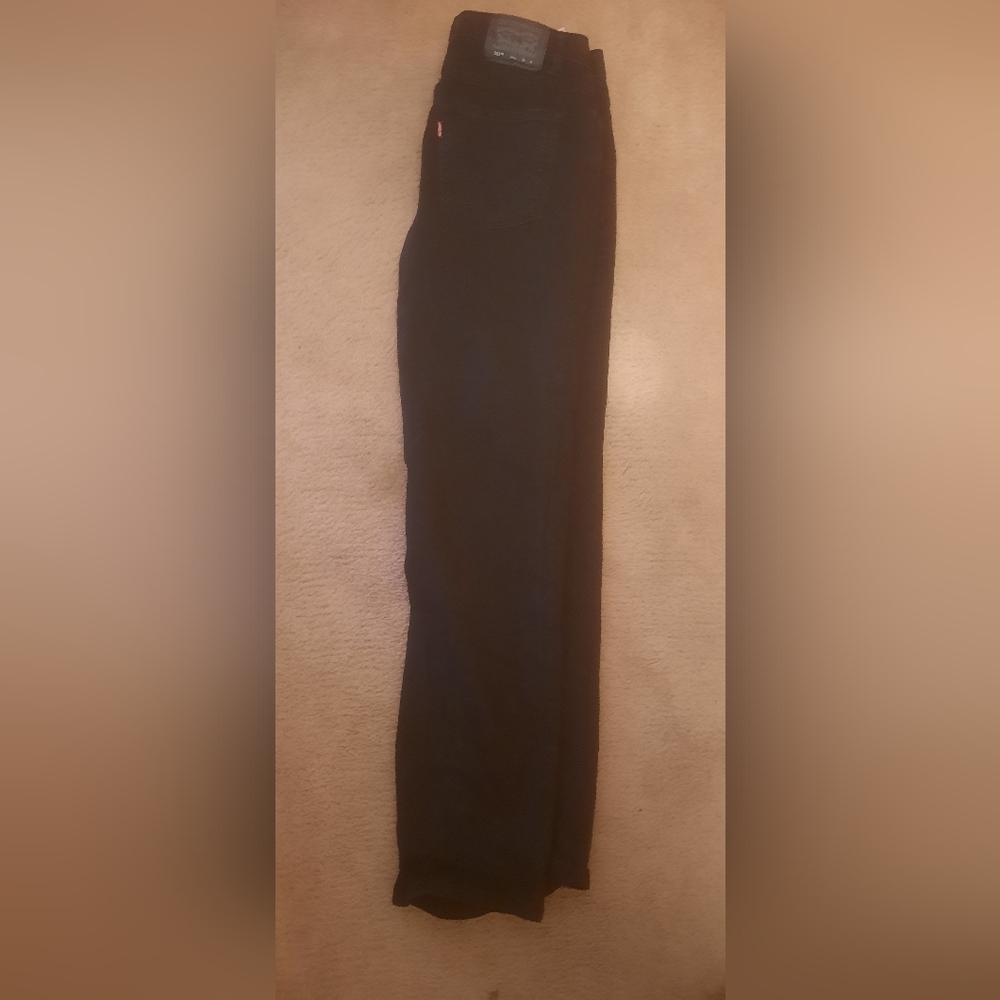 Levi's Boys Classic Black Straight Leg Jeans Sz 18